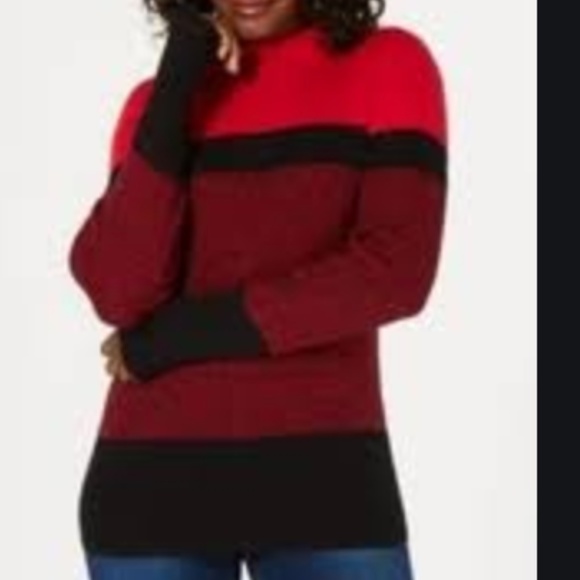 Karen Scott Sweaters - NWT Karen Scott Cotton Ribbed Mock-Neck Sweater